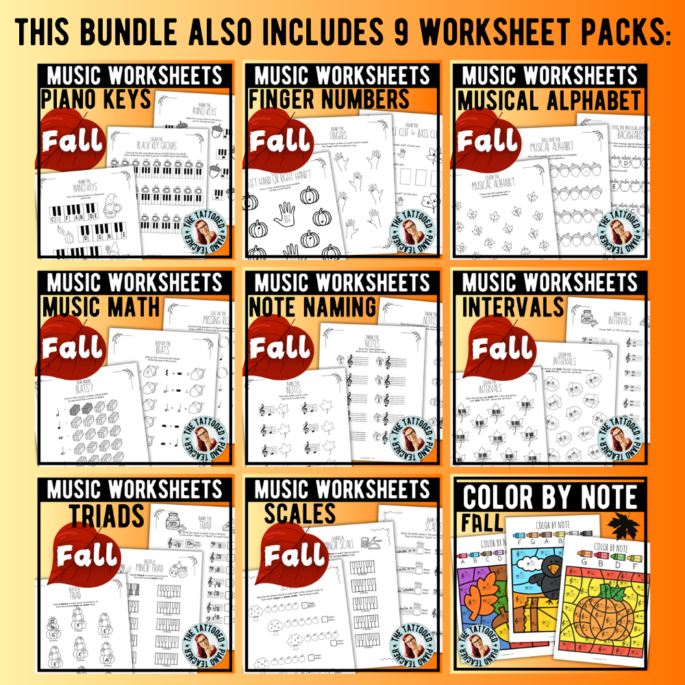 Fall BIG Bundle - Music Activities + Worksheets