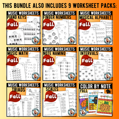 Fall BIG Bundle - Music Activities + Worksheets