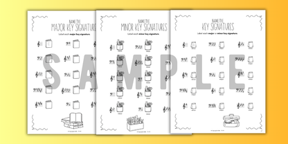 Back to School KEY SIGNATURES Worksheets