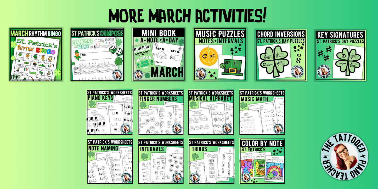 St. Patrick's Day Music Interval Bingo