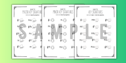 St. Patrick's Day KEY SIGNATURES Worksheets