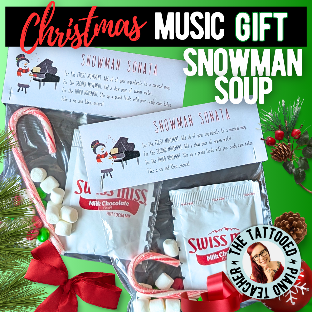 Snowman Sonata Hot Chocolate Christmas Gift Topper