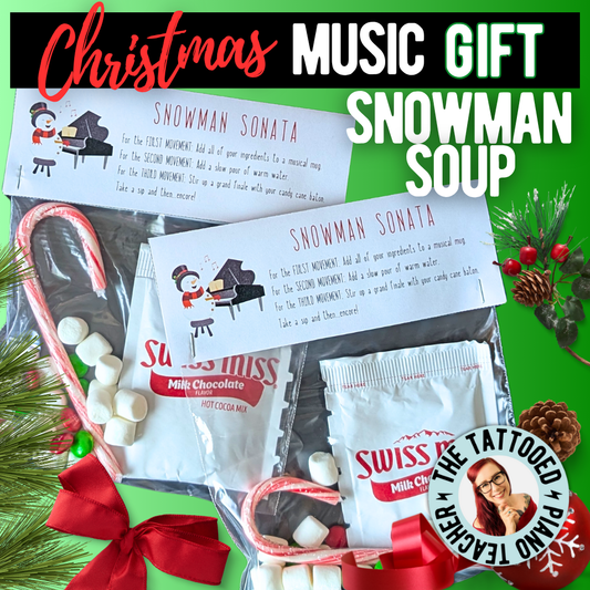 Snowman Sonata Hot Chocolate Christmas Gift Topper