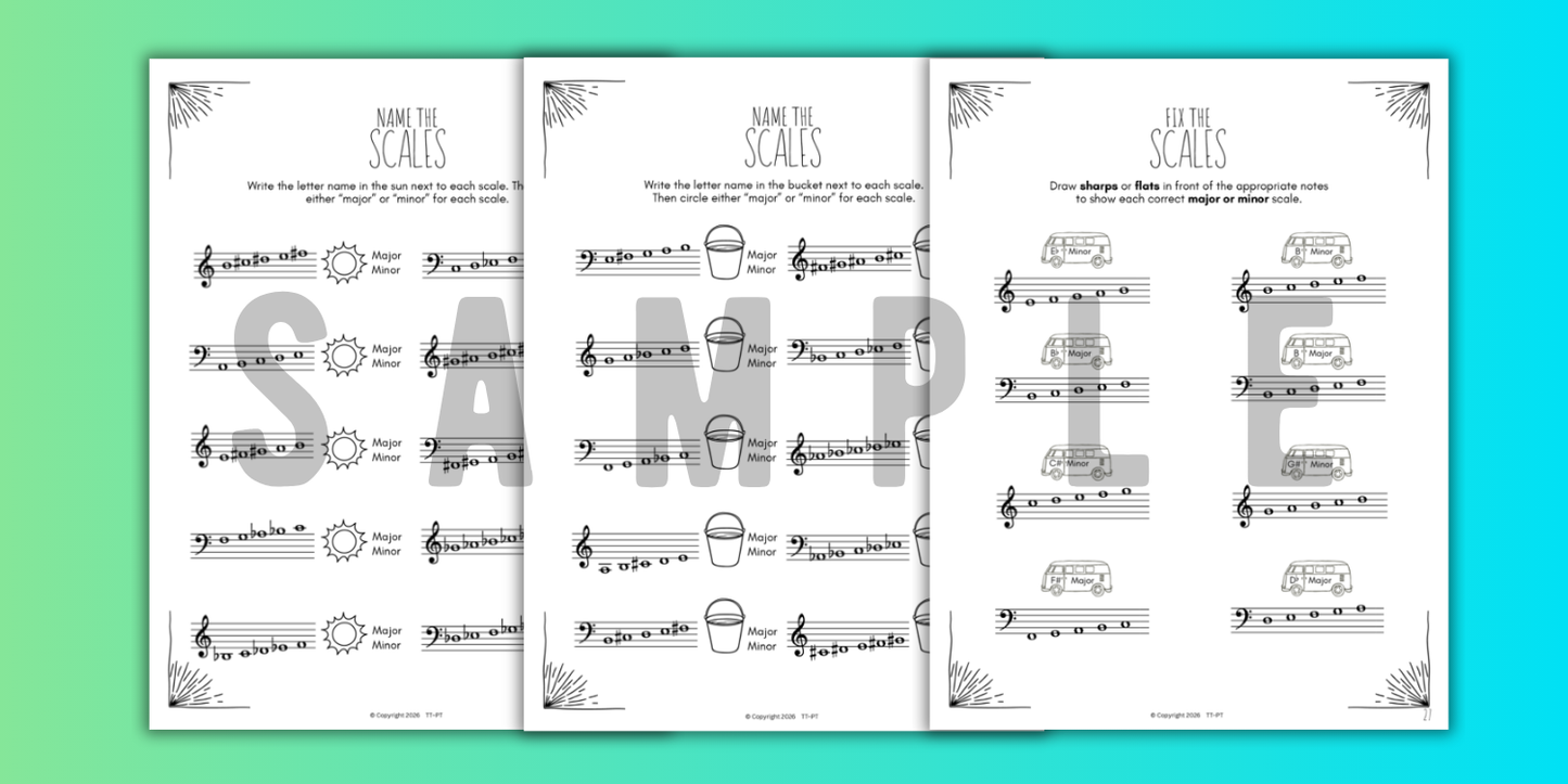 Summer SCALES Worksheets