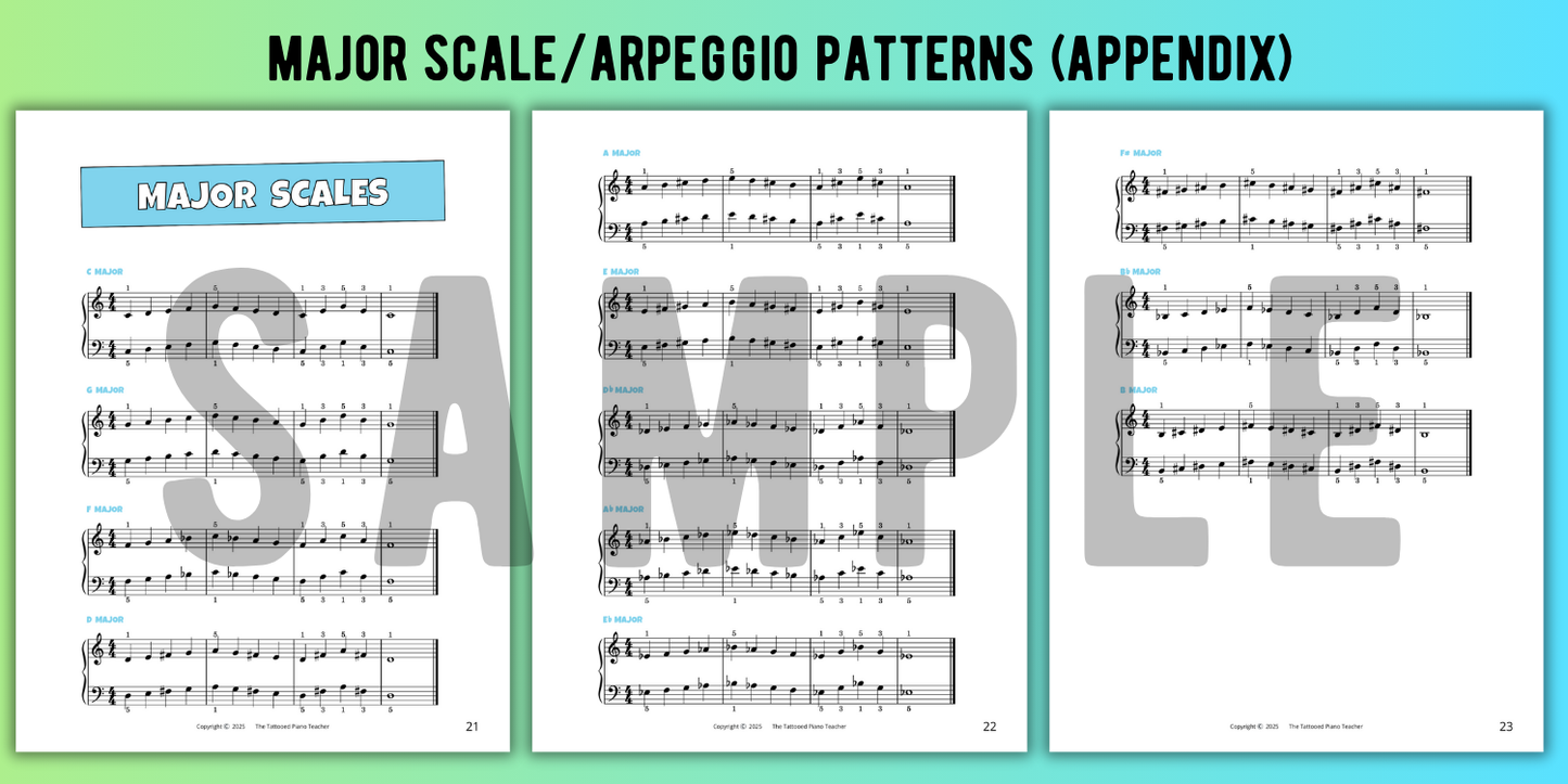 5-Finger Scales for Level 2 Piano Students