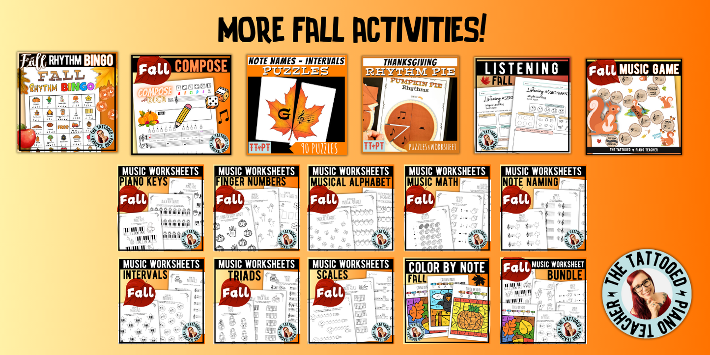 Fall Music Interval Bingo