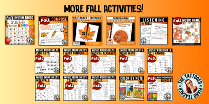 Fall Music Interval Bingo