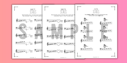 Valentine's Day SCALES Worksheets