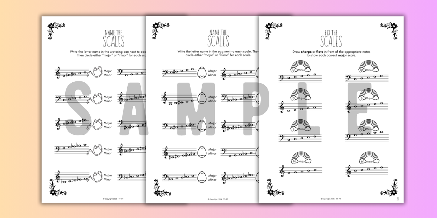 Spring SCALES Worksheets