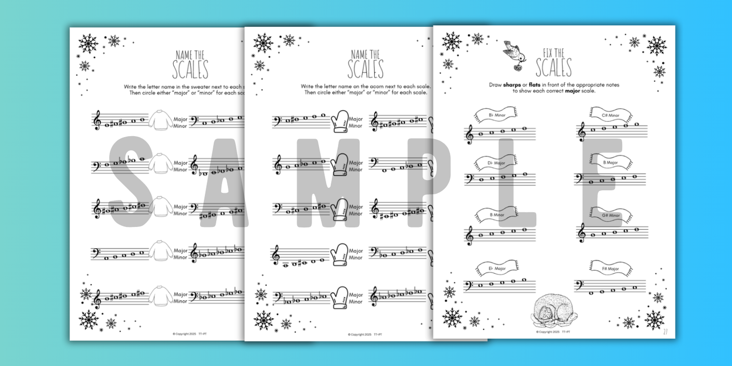 Winter SCALES Worksheets