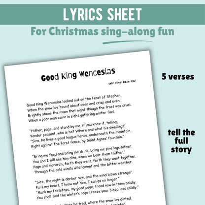 Good King Wenceslas Christmas Lead Sheet Music