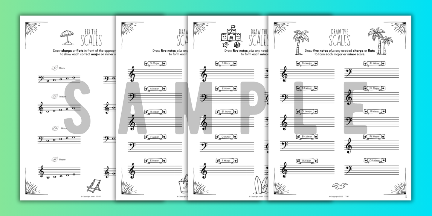 Summer SCALES Worksheets
