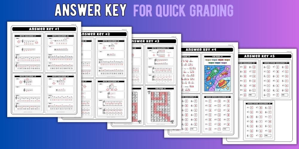 Primer Note Worksheet Pack