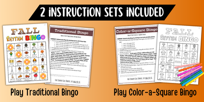 Fall Rhythm Bingo