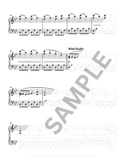 For the Way is Long - Level 5 Intermediate Original Fantasy Piano Solo Sheet Music