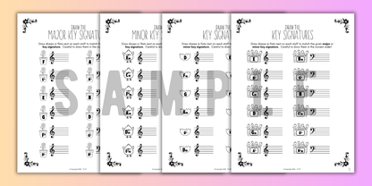 Spring KEY SIGNATURES Worksheets