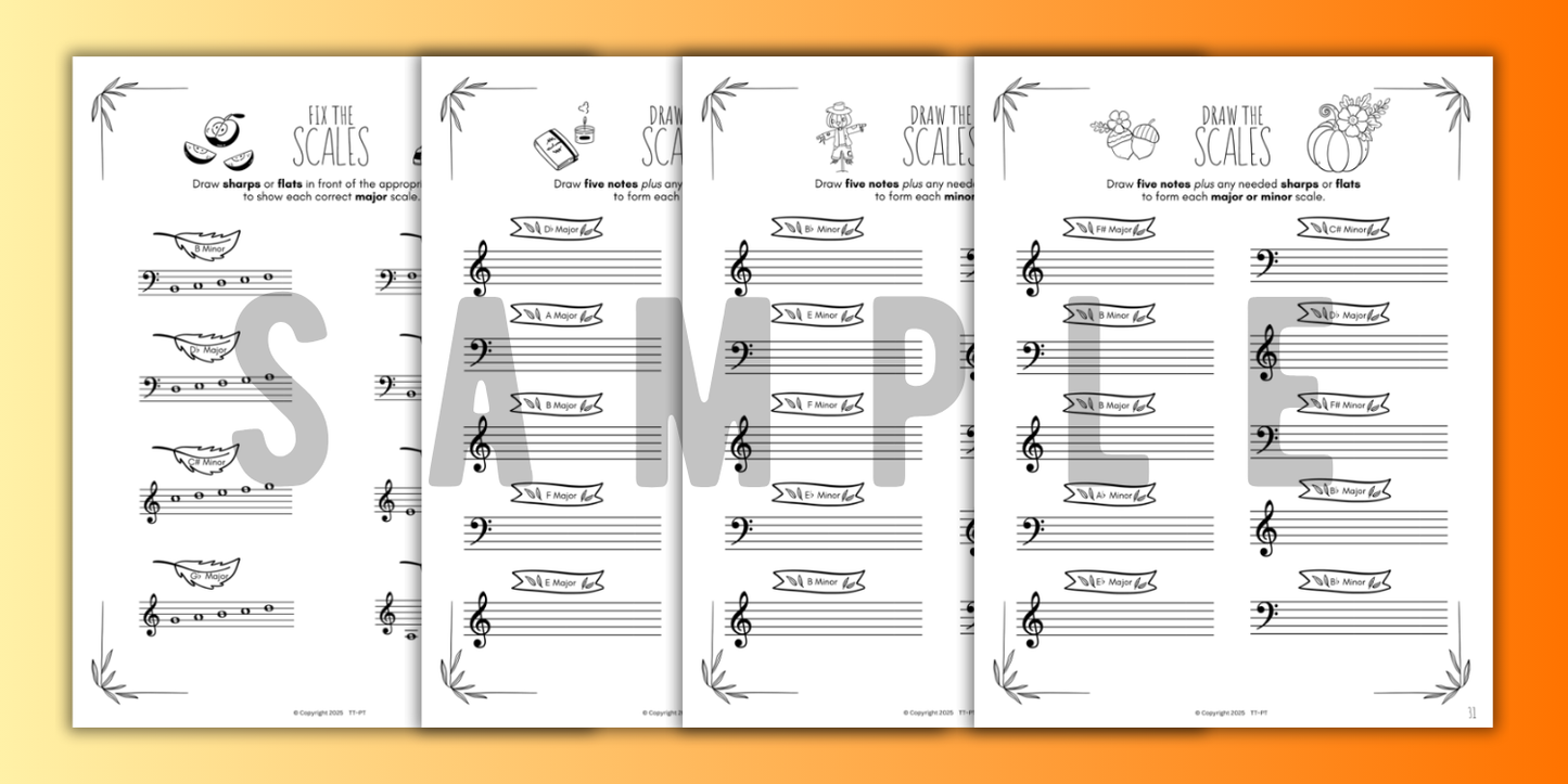 Fall SCALES Worksheets