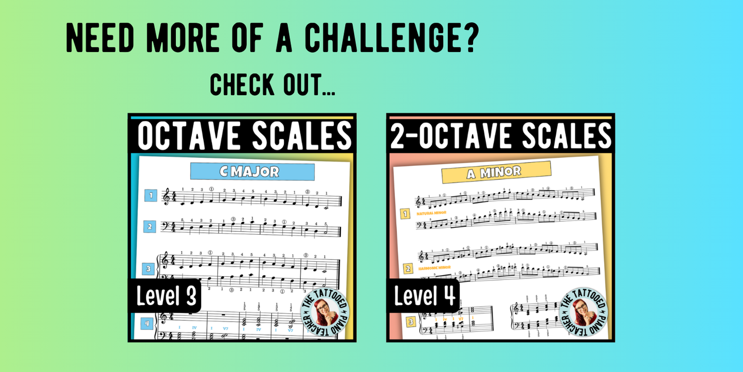 5-Finger Scales for Level 2 Piano Students