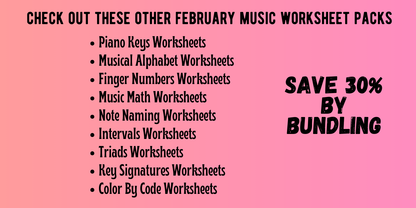 Valentine's Day SCALES Worksheets