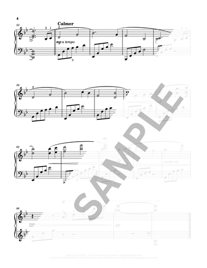 For the Way is Long - Level 5 Intermediate Original Fantasy Piano Solo Sheet Music