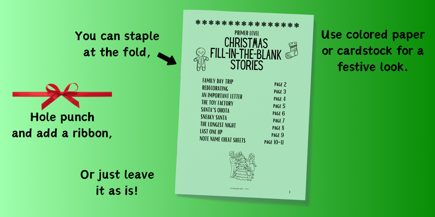 Primer Christmas Music Story Booklet