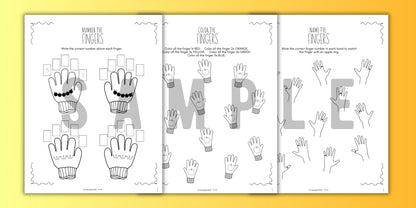 Back to School FINGER NUMBERS Music Worksheets