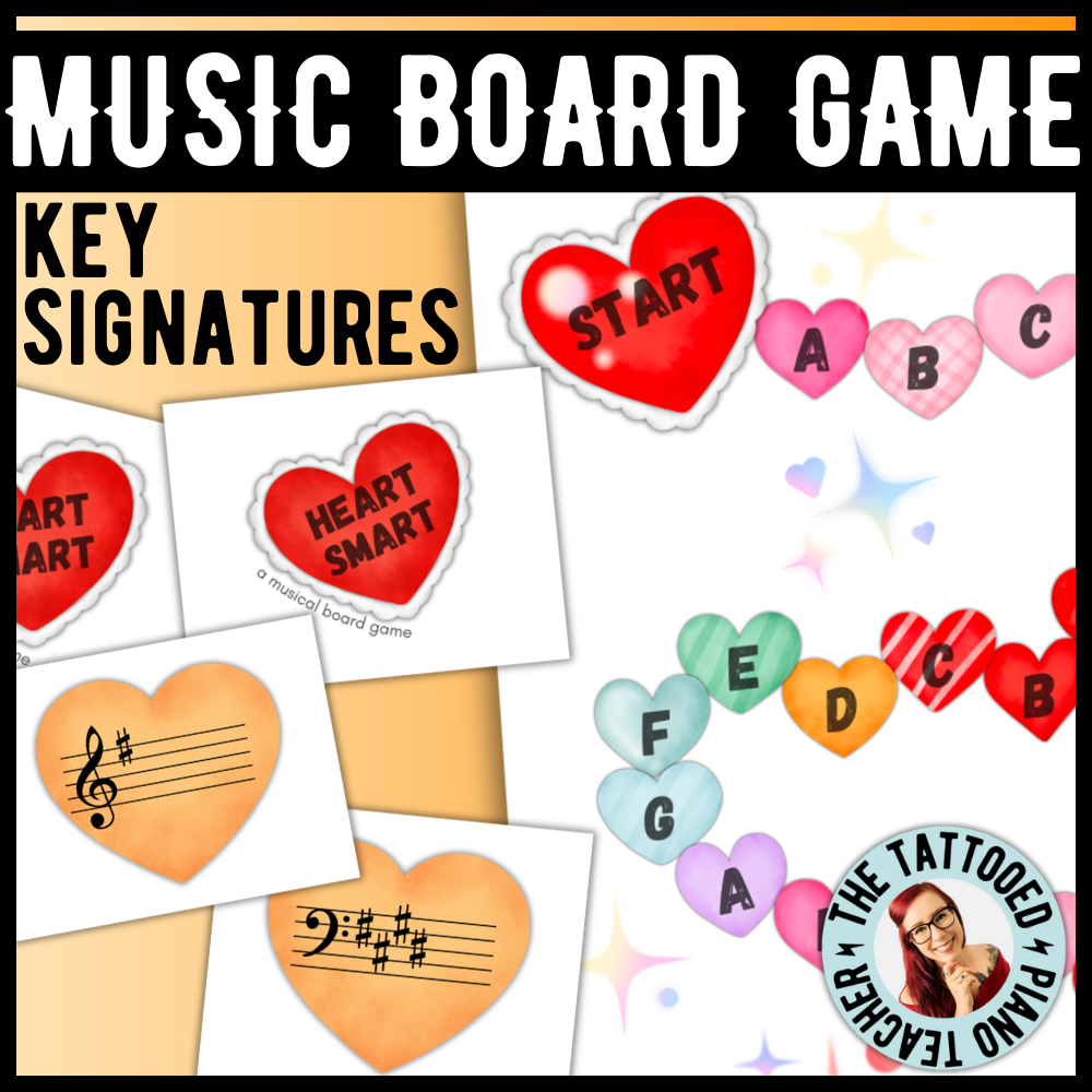 Level 4 Valentine's Day Key Signatures Board Game