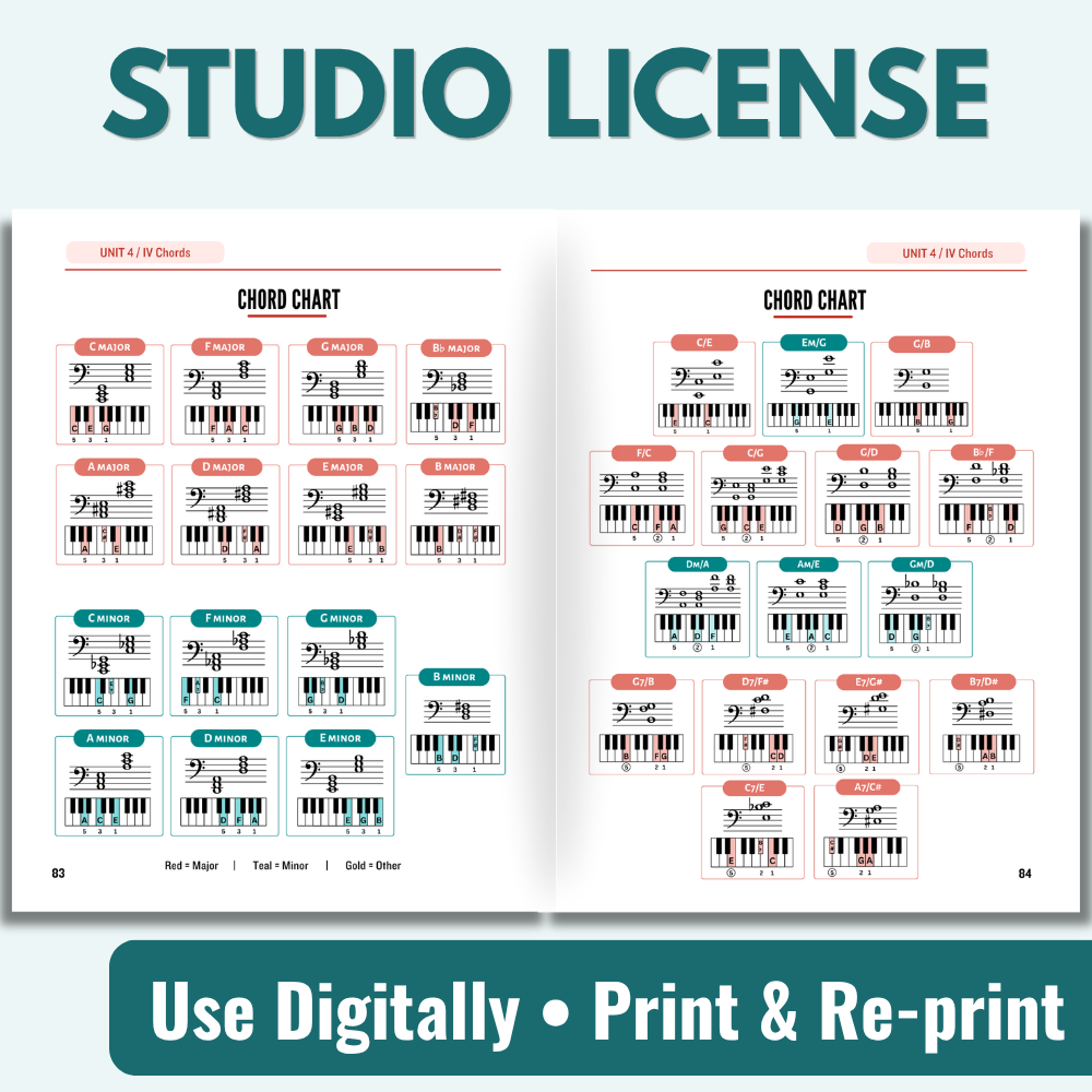 [Studio License] Chord First Book 3: All-in-One Piano Method for Teens & Adults