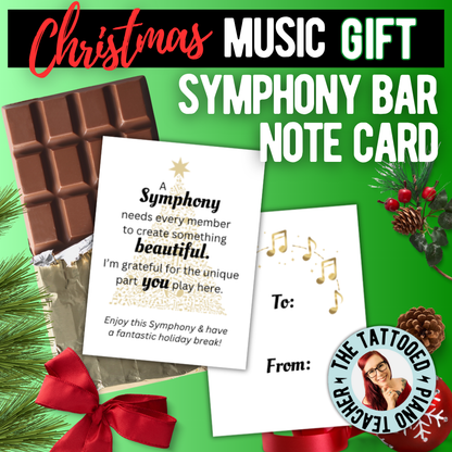 Free Symphony Christmas Gift Note Card