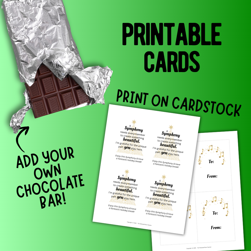 Free Symphony Christmas Gift Note Card