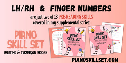 Back to School FINGER NUMBERS Music Worksheets