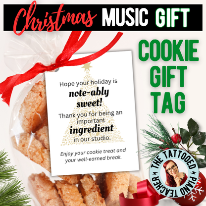 Free Christmas Cookie Gift Note Card