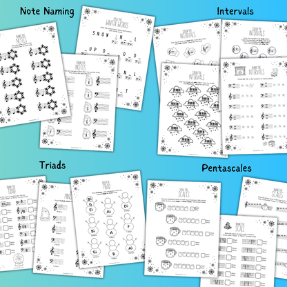 Winter Music Worksheets Bundle