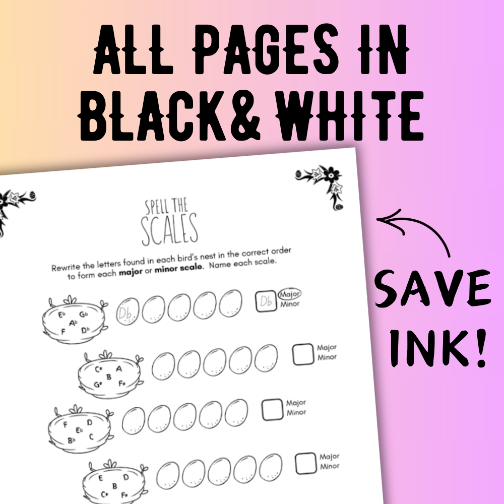 Spring SCALES Worksheets