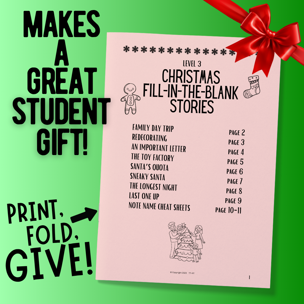 Level 3 Christmas Music Story Booklet