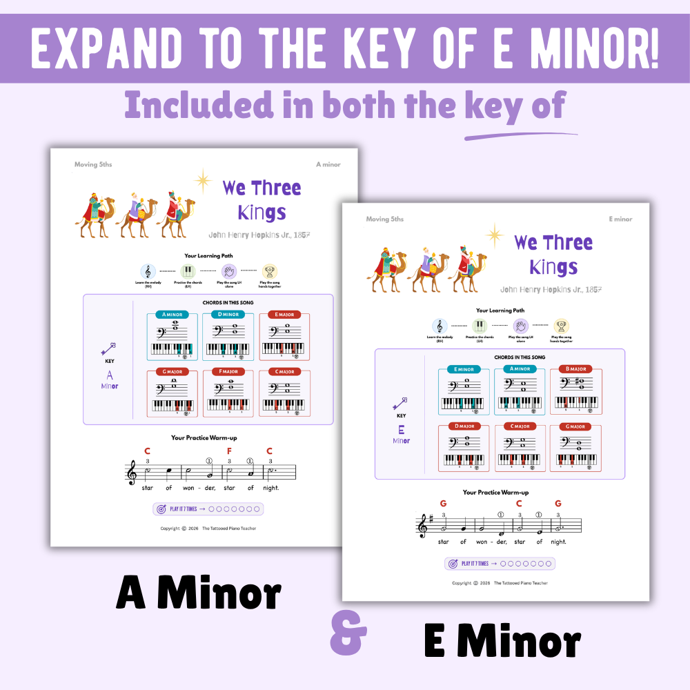 We Three Kings Beginner Lead Sheet Music