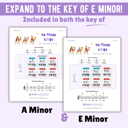 We Three Kings Beginner Lead Sheet Music