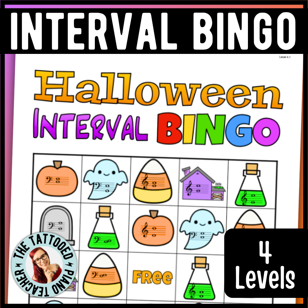 Halloween Music Interval Bingo