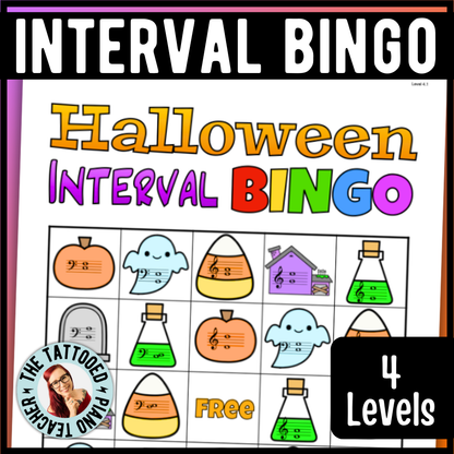Halloween Music Interval Bingo