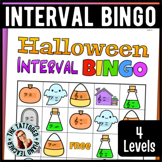 Halloween Music Interval Bingo