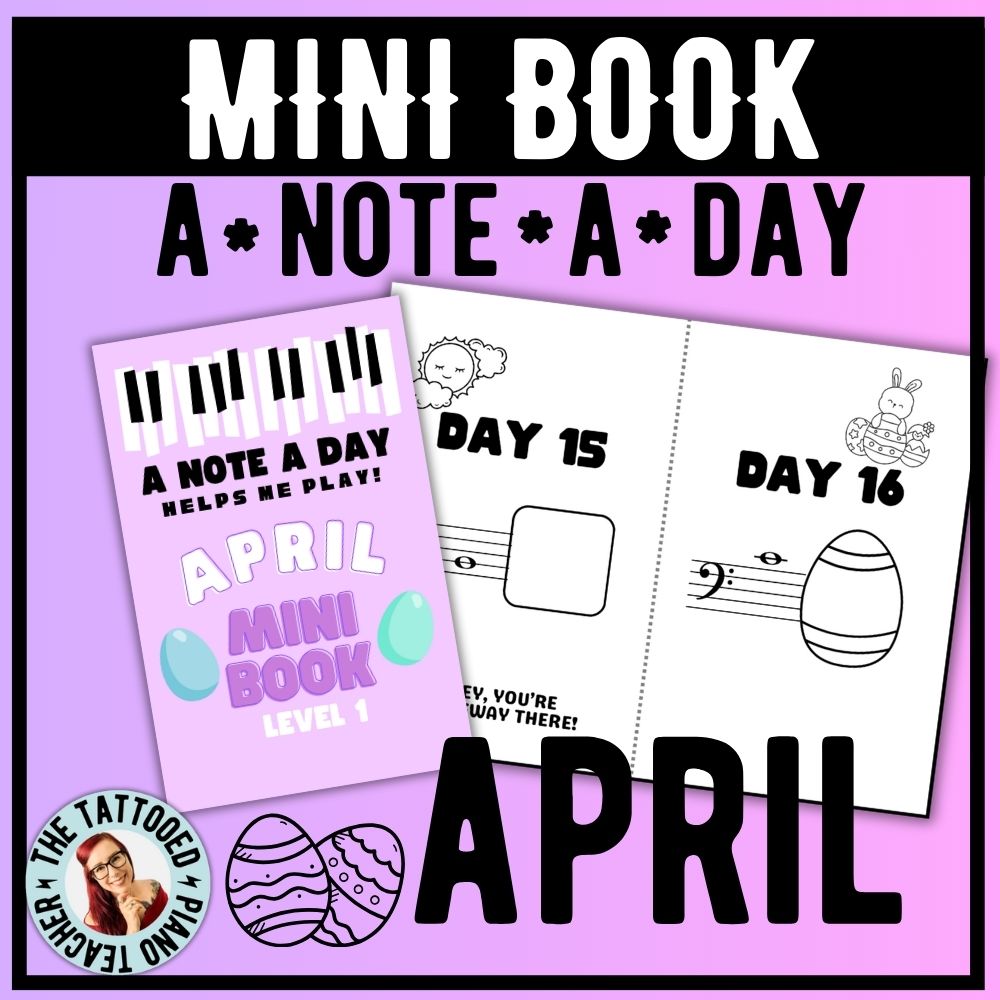 April Note A Day Mini Book – The Tattooed Piano Teacher