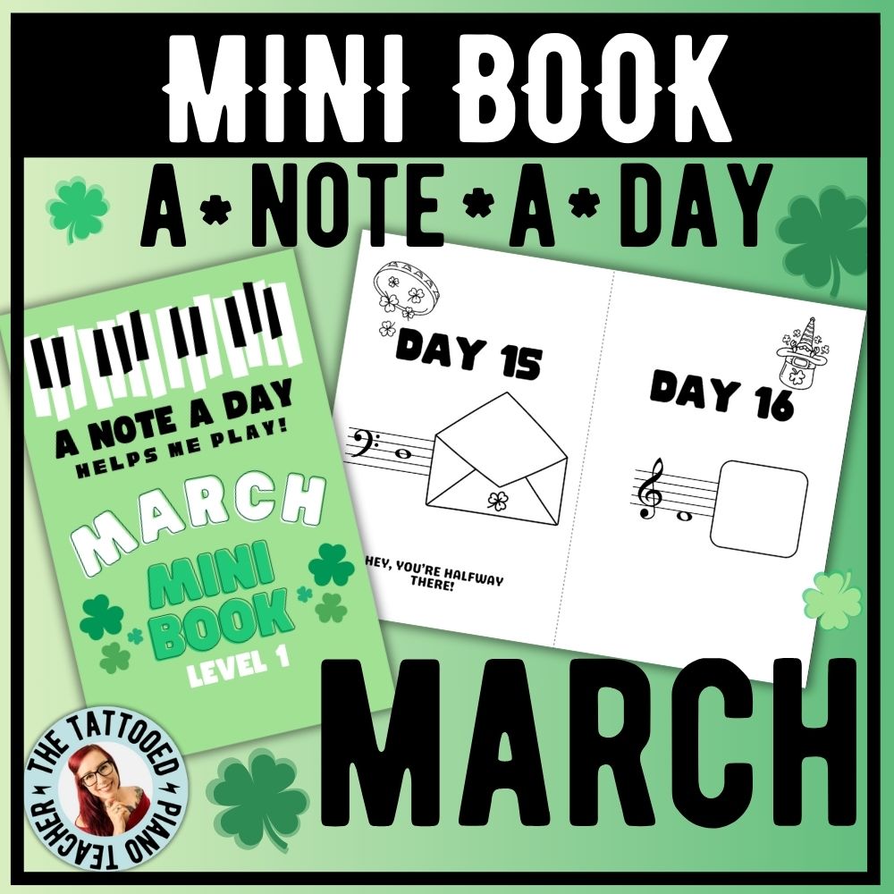 March Note A Day Mini Book – The Tattooed Piano Teacher