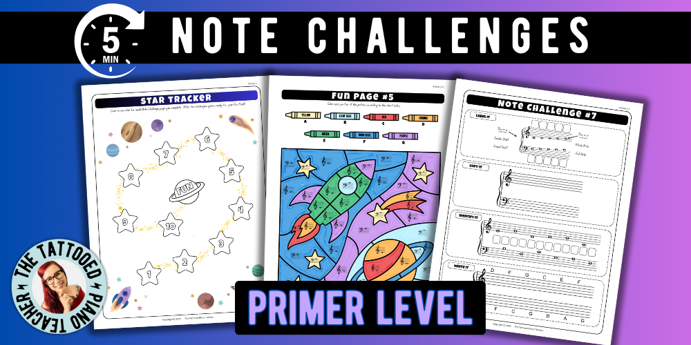 Primer Note Worksheet Pack