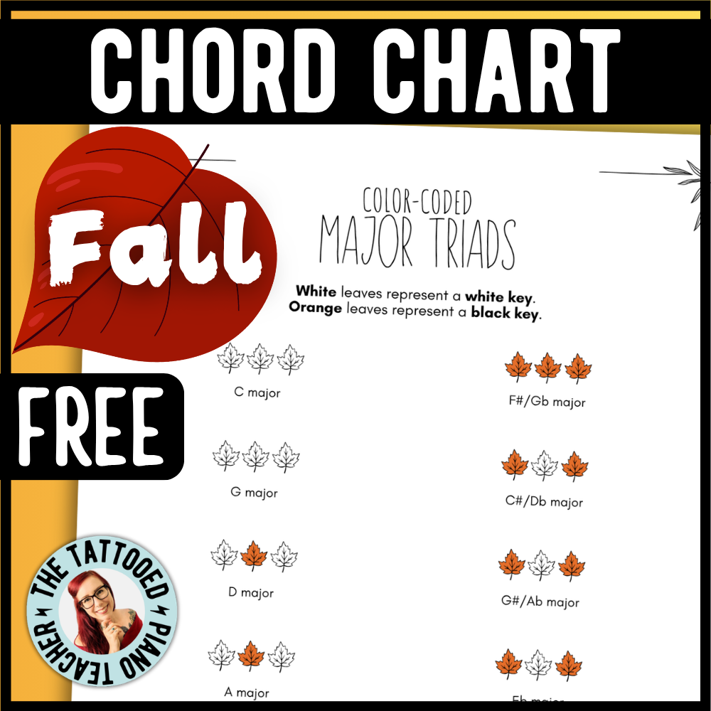 Fall Color-Coded Chord Charts