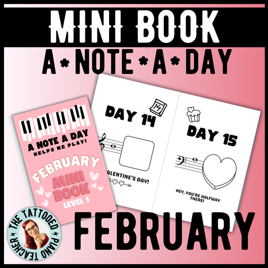 February Note A Day Mini Book