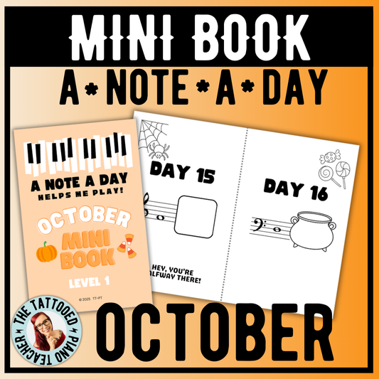 October Note A Day Mini Book