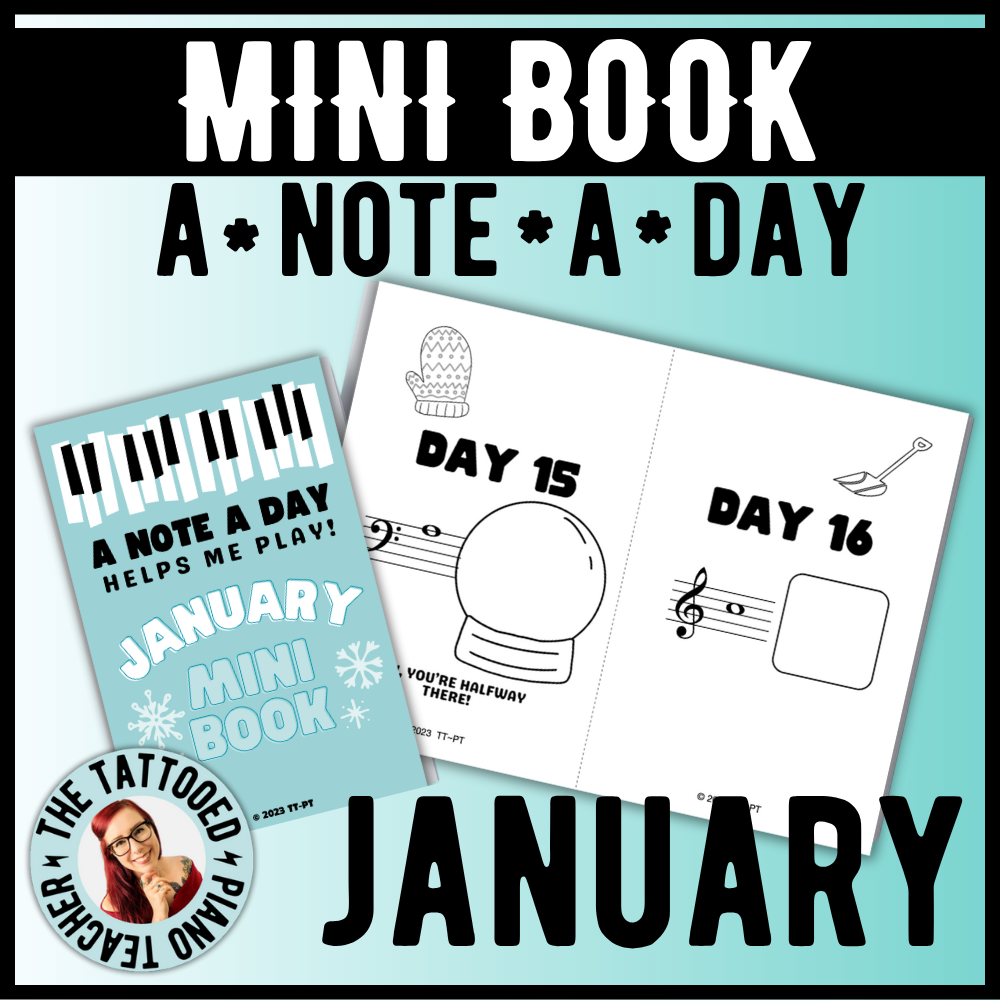 Jan Note January Note A Day Mini Book – The Tattooed Piano Teacher