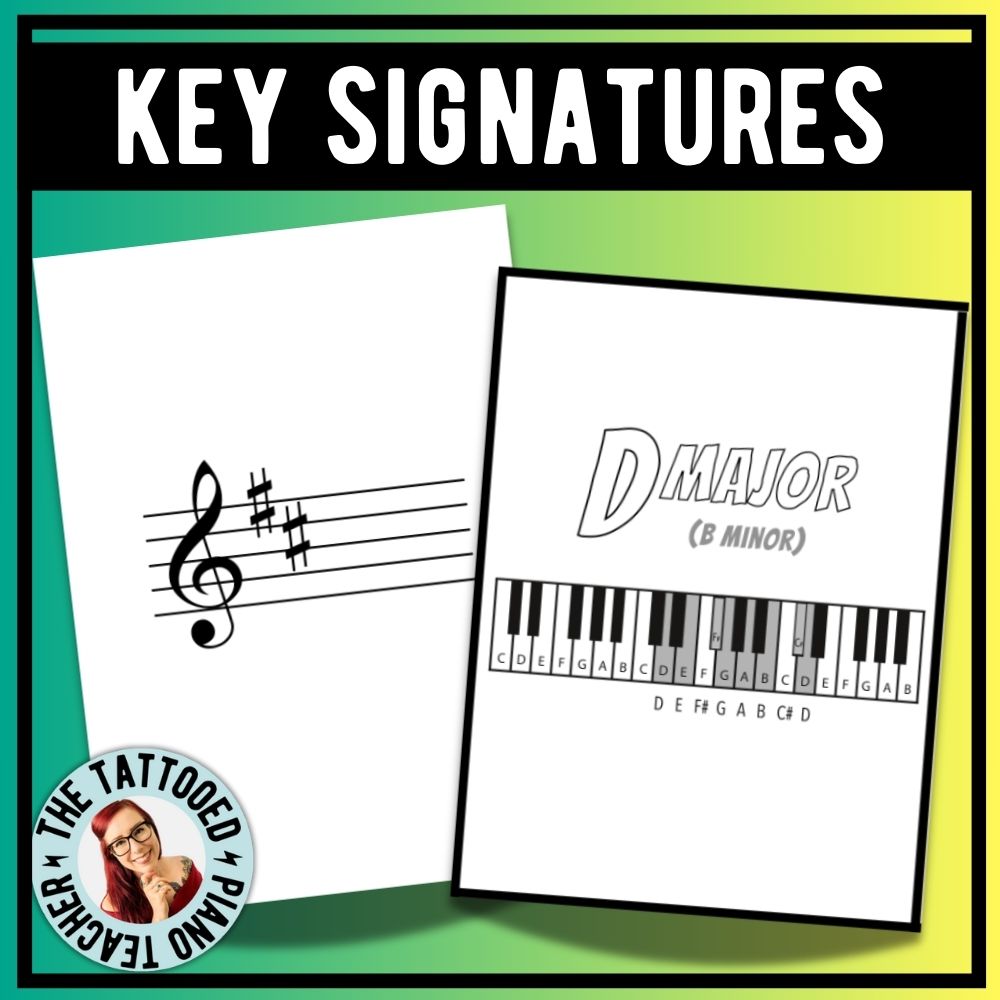 Key Signature Flashcards – The Tattooed Piano Teacher