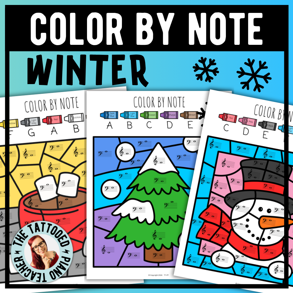 Winter Color-By-Note – The Tattooed Piano Teacher