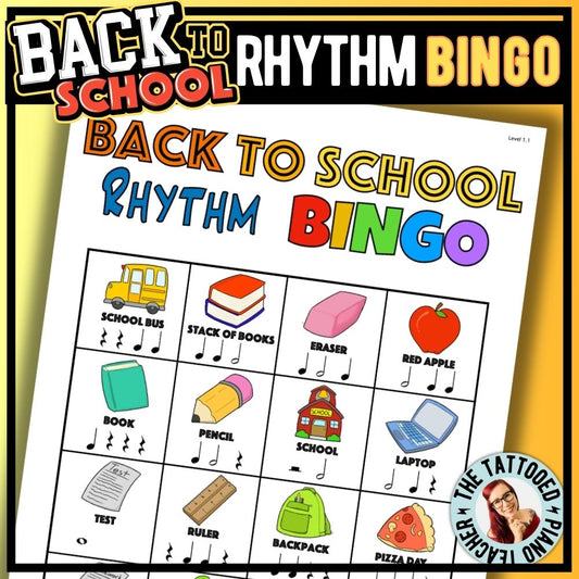 Back to School Rhythm Bingo